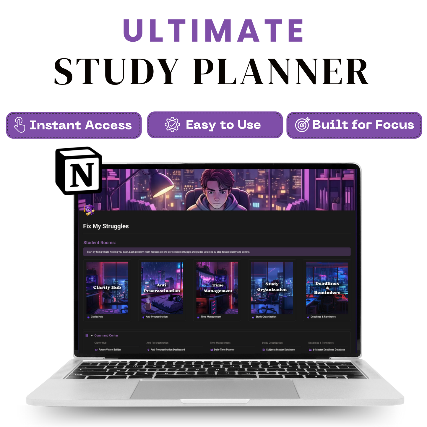 Fix your studies. Organize your time. Study with clarity. not stress.